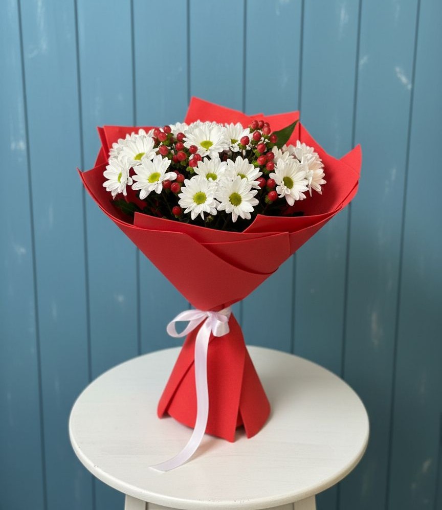 Букет цветов из: Хризантемы в Павловске Воронежской области