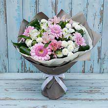 Букет цветов из:  Герберы, Альстромерии и Хризантемы в Павловске Воронежской области