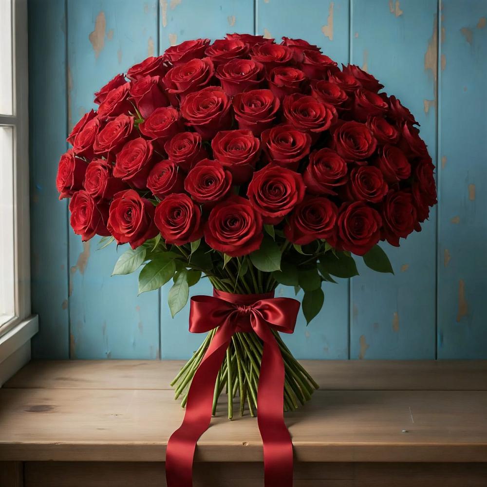 Букет Красные розы Блэк Меджик в Павловске Воронежской области