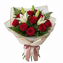 Букет цветов из:  Лилии и Розы #REPLACE_PRED# Павловске Воронежской области