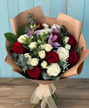 Букет цветов из:  Розы и Альстромерии #REPLACE_PRED# Павловске Воронежской области