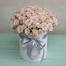 Цветочная композиция из Розы в шляпной коробке #REPLACE_PRED# Павловске Воронежской области