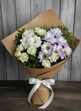 Букет цветов из:  Хризантемы и Розы в Павловске Воронежской области