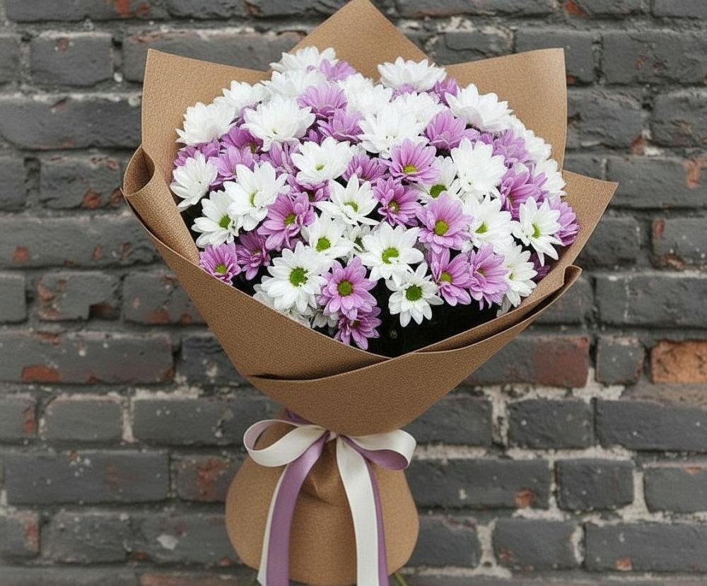 Букет цветов из: Хризантемы в Павловске Воронежской области