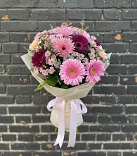 Букет цветов из:  Герберы и Хризантемы в Павловске Воронежской области