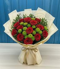 Букет цветов из:  Розы и Хризантемы в Павловске Воронежской области