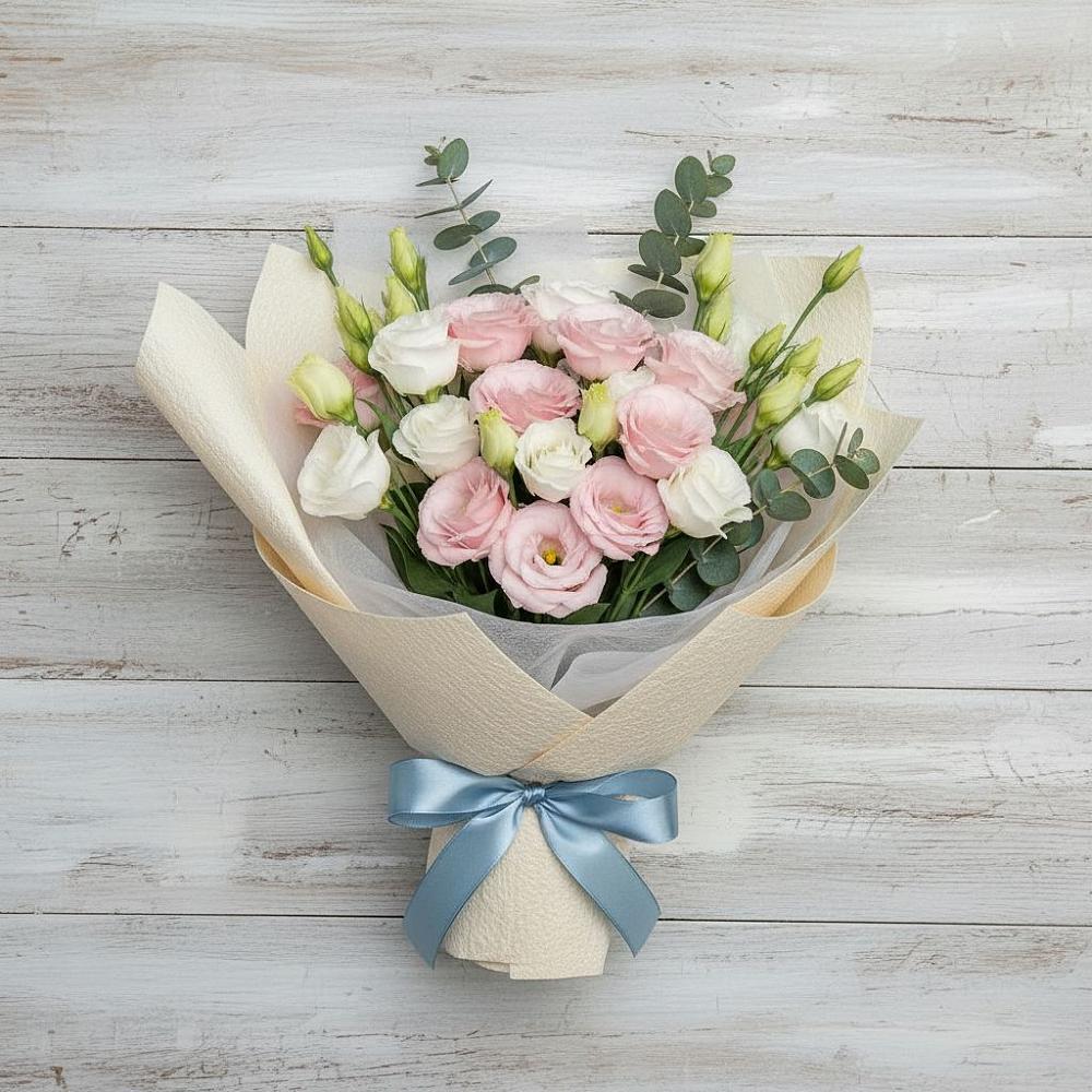 Букет цветов из: Лизиантусы в Павловске Воронежской области